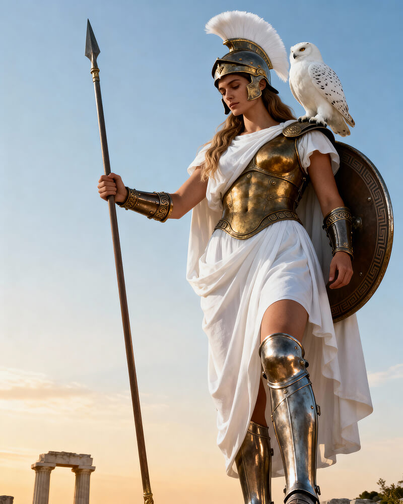 Богиня Афина с совой