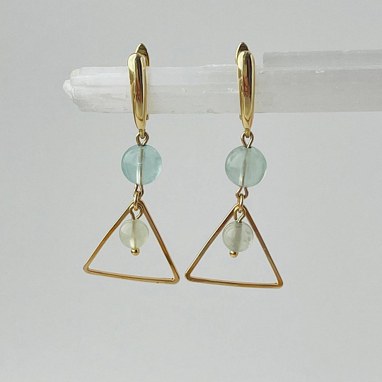 Серьги из Флюорита, Артикул: 099614 - изображение товара №2
