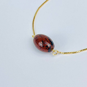 Браслет регулируемый с Обсидианом, Артикул: 118262 - изображение товара №4