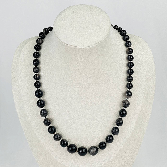 Колье из Обсидиана, Артикул: 118289 - изображение товара №1