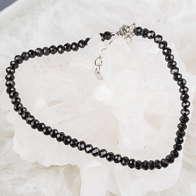 Браслет из черной Шпинели, Артикул: 065295 - изображение товара №1