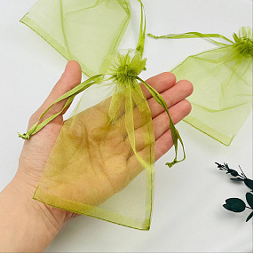 Мешочек: Органза зеленый (5 шт), Артикул: 069819 - изображение товара №1