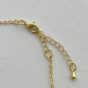 Колье на цепочке с Обсидианом, Артикул: 100237 - изображение товара №4