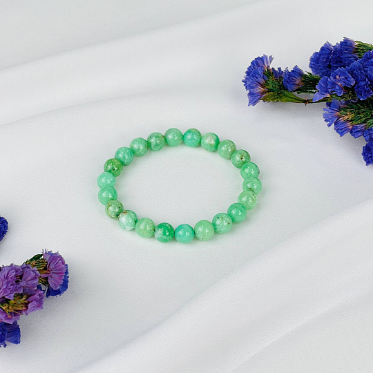 Браслет из Хризопраза, Артикул: 112641 - изображение товара №2