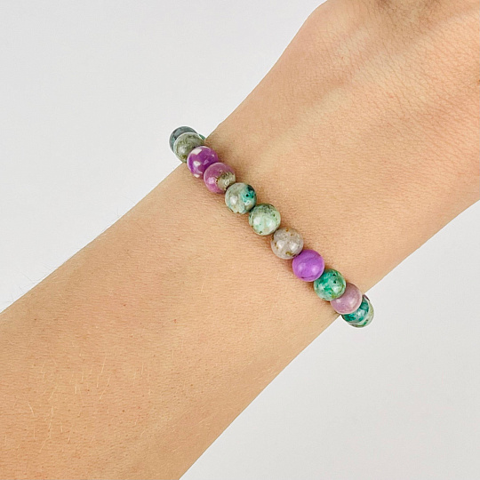 Браслет из Фосфосидерита и Варисцита, Артикул: 117210 - изображение товара №1