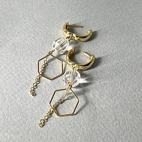 Серьги с цепочкой из Горного Хрусталя , Артикул: 098527 - изображение товара №2