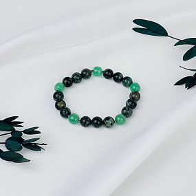 Браслет из Яшмы (Камбаба) и Авантюрина, Артикул: 118152 - изображение товара №2