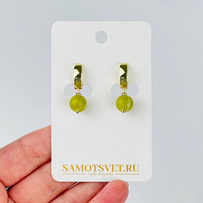 Серьги из Офикальцита, Артикул: 117236 - изображение товара №2