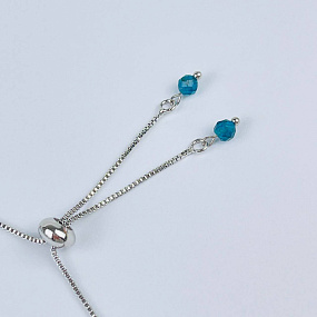 Браслет (Вишудха) регулируемый из Аквамарина, Апатита и Амазонита, Артикул: 117981 - изображение товара №4