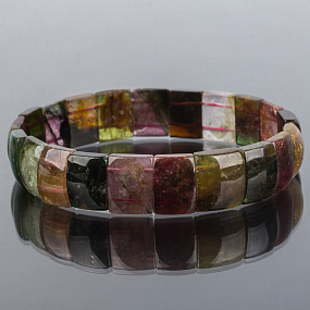 Браслет из Турмалина микс, Артикул: 088572 - изображение товара №1