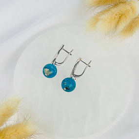 Серьги из Бирюзы, Артикул: 117057 - изображение товара №2