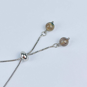 Браслет регулируемый с ботсванским Агатом, Артикул: 117908 - изображение товара №3