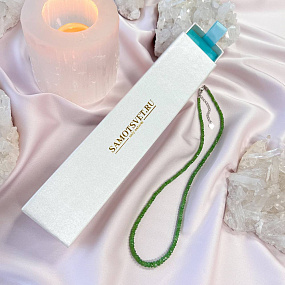 Бусы из зеленого Граната (Цаворит), Артикул: 090947 - изображение товара №4