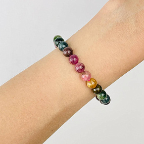 Браслет из Турмалина микс, Артикул: 115963 - изображение товара №1