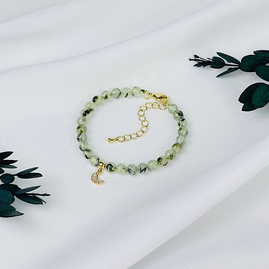 Браслет из Пренита с подвеской, Артикул: 117871 - изображение товара №1