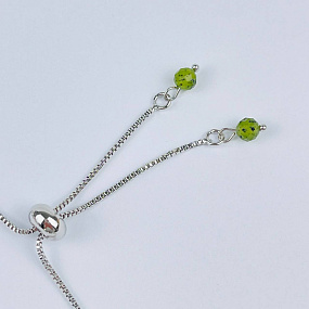 Браслет регулируемый из Аметиста, Горного Хрусталя и Змеевика, Артикул: 117982 - изображение товара №3