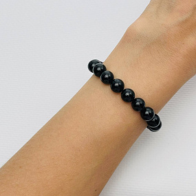 Браслет из черного Турмалина "Шерл", Артикул: 103647 - изображение товара №2