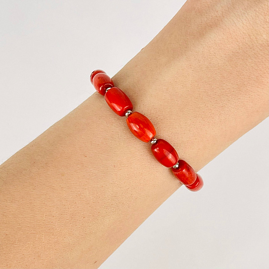 Браслет регулируемый на увеличение из Коралла, Артикул: 117637 - изображение товара №2