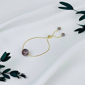 Браслет регулируемый с ботсванским Агатом, Артикул: 117909 - изображение товара №1