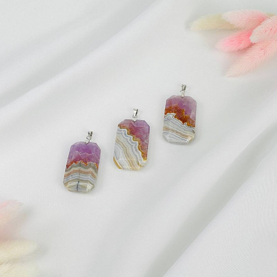 Кулон из Аметиста с Агатом, Артикул: 117942 - изображение товара №1