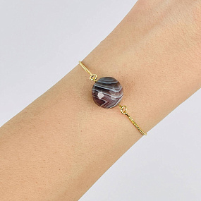 Браслет регулируемый с ботсванским Агатом, Артикул: 117909 - изображение товара №2