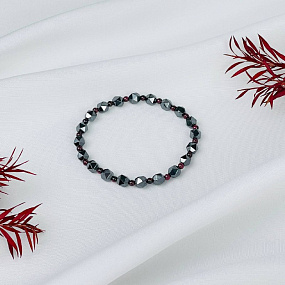 Браслет из Гематита и Граната, Артикул: 118125 - изображение товара №2