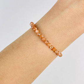 Браслет из Солнечного камня огранка, Артикул: 086995 - изображение товара №1