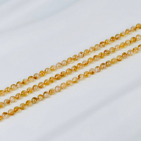 Бусины для украшений из Цитрина (60 бусин), Артикул: 082091 - изображение товара №1