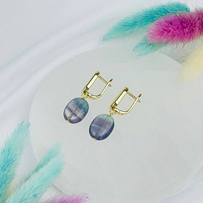 Серьги из Флюорита, Артикул: 118480 - изображение товара №2