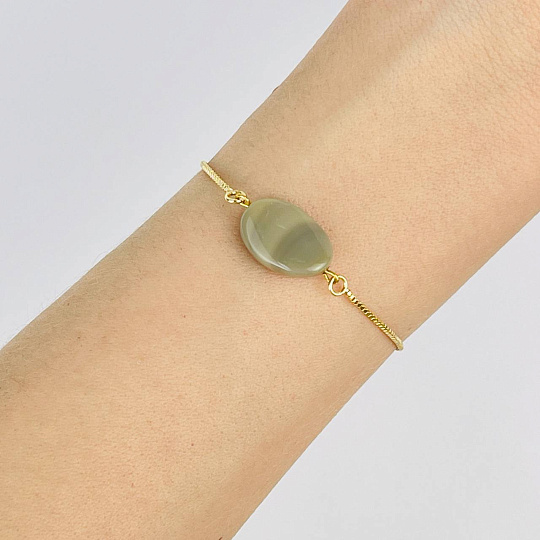 Браслет регулируемый из Агата, Артикул: 118541 - изображение товара №2