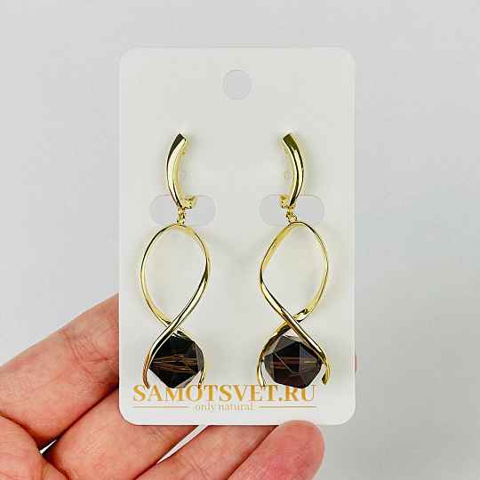 Серьги из Раухтопаза, Артикул: 118396 - изображение товара №1