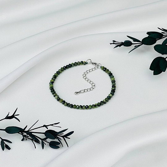 Браслет из Змеевика, Артикул: 115487 - изображение товара №2