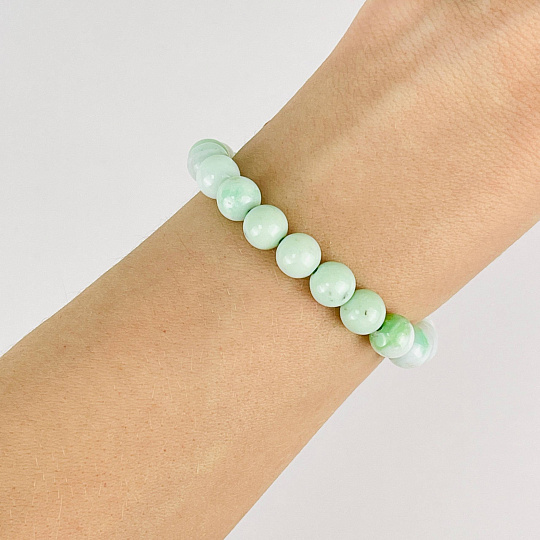 Браслет из Хризопраза, Артикул: 112651 - изображение товара №1