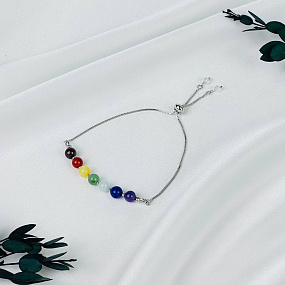 Браслет регулируемый 7 чакр из Самоцветов, Артикул: 118258 - изображение товара №2