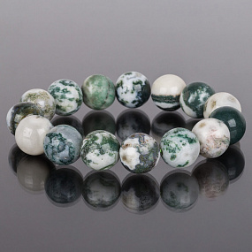 Браслет из Мохового агата, Артикул: 073285 - изображение товара №1