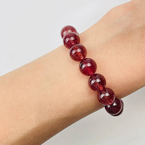 Браслет из Клубничного кварца, Артикул: 073724 - изображение товара №2