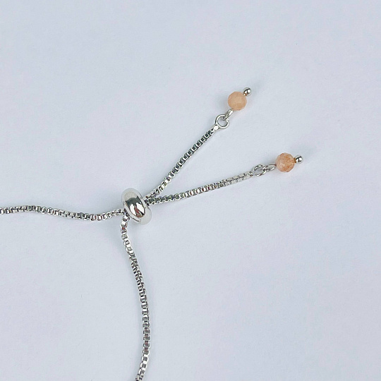 Браслет регулируемый из Лунного камня, Артикул: 117593 - изображение товара №4