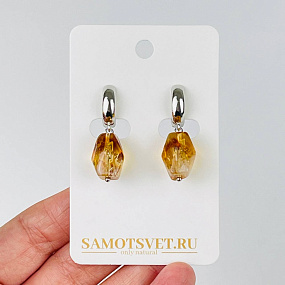 Серьги из Цитрина