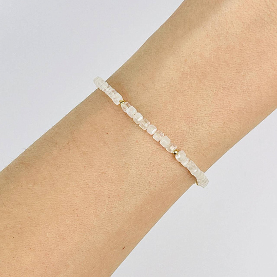 Браслет из Лунного камня, Артикул: 118263 - изображение товара №1