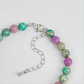 Браслет из Фосфосидерита, Варисцита и Жемчуга, Артикул: 117156 - изображение товара №4