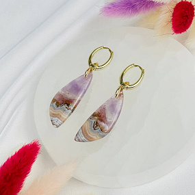 Серьги из Кварцевого аметиста, Артикул: 118307 - изображение товара №2