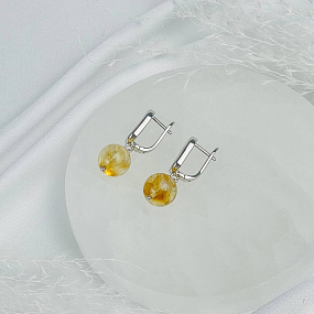 Серьги из Цитрина, Артикул: 118486 - изображение товара №2