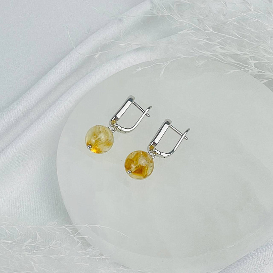 Серьги из Цитрина, Артикул: 118486 - изображение товара №2
