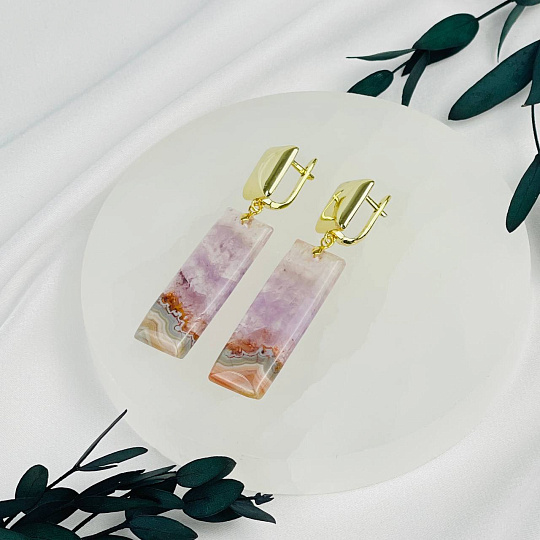 Серьги из Кварцевого аметиста, Артикул: 118305 - изображение товара №2