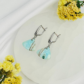 Серьги из карибского Кальцита