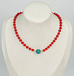 Колье из Коралла и Бирюзы