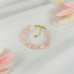 Браслет из мадагаскарского Розового кварца, Артикул: 117650 - изображение товара №2