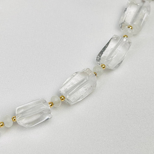 Колье из Горного Хрусталя и Лунного камня, Артикул: 114571 - изображение товара №3