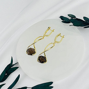 Серьги из Раухтопаза, Артикул: 118396 - изображение товара №2