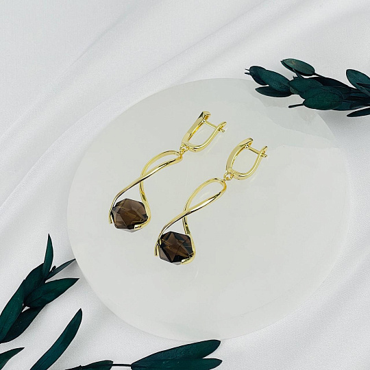 Серьги из Раухтопаза, Артикул: 118396 - изображение товара №2